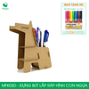  MFK03D - Đựng bút lắp ráp hình con ngựa bằng giấy carton 