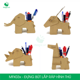  MFK03 - Đựng bút lắp ráp hình thú bằng giấy carton 