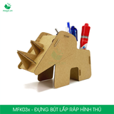  MFK03 - Đựng bút lắp ráp hình thú bằng giấy carton 