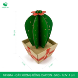  MFK04A - Cây xương rồng carton - Sao - 7x7x14 cm 