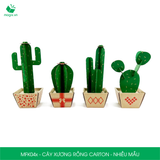  MFK04 - Cây xương rồng lắp ráp bằng giấy carton để bàn trang trí, bộ xếp hình sáng tạo nhiều kích thước 