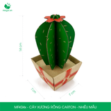  MFK04 - Cây xương rồng lắp ráp bằng giấy carton để bàn trang trí, bộ xếp hình sáng tạo nhiều kích thước 