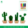  MFK04 - Cây xương rồng lắp ráp bằng giấy carton để bàn trang trí, bộ xếp hình sáng tạo nhiều kích thước 