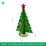  MFK05 - Cây thông Noel lắp ráp bằng carton - 14x14x25 cm 