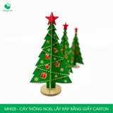  MFK05 - Cây thông Noel lắp ráp bằng carton - 14x14x25 cm 