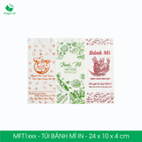  TÚI GIẤY BÁNH MÌ IN SẴN HỌA TIẾT NHIỀU MẪU - 24x10x4 cm 