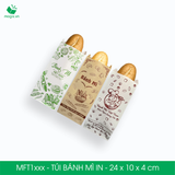  TÚI GIẤY BÁNH MÌ IN SẴN HỌA TIẾT NHIỀU MẪU - 24x10x4 cm 