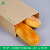  MFT5A - Túi bánh mì loại lớn - túi đựng thực phẩm - 35 x 12 x 5 cm 