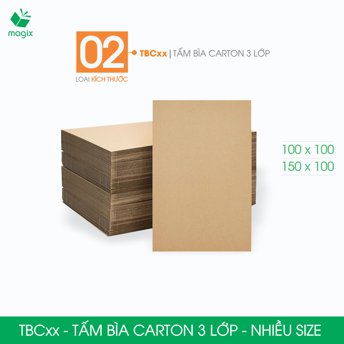  TBCx - Tấm Bìa Carton - Size lớn 