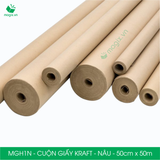  MGH1N - 0.5x50m - CUỘN GIẤY KRAFT GÓI HÀNG MÀU NÂU 