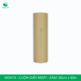  MGH1X - 0.5x50m - CUỘN GIẤY KRAFT GÓI HÀNG MÀU XÁM 