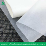  MGHB1M - Hộp giấy cuộn MG - Pelure gói hàng màu trắng - 0.3x100m 