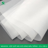  MGHB1M - Hộp giấy cuộn MG - Pelure gói hàng màu trắng - 0.3x100m 