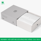  MGHB2M - Hộp giấy cuộn MG - Pelure gói hàng màu trắng - 0.4x100m 