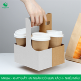  MKQ - KHAY GIẤY HAI NGĂN CÓ QUAI XÁCH NHIỀU MÀU 