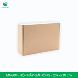  MNG04 - 23x16x10cm - HỘP NẮP GÀI HÔNG 