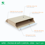  MPB1 – 16x11cm – PHONG BÌ GIẤY CARTON MÀU XÁM 