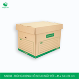  MS03B - 46x33x24 cm - Thùng đựng hồ sơ A3 nắp rời 