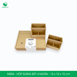  MS04 - HỘP ĐỰNG BÚT ĐA NĂNG 4 NGĂN BẰNG GIẤY CARTON 