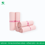  MT21HD - Combo 100 túi nilon đóng hàng màu Pastel - Hồng đào - 32x45cm 