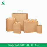  MTG1 - 22x16x8 cm - Túi giấy Kraft 