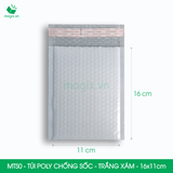  MTS0 -  16x11cm - Túi poly chống sốc - Trắng xám 