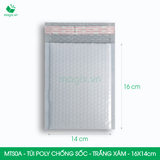 MTS0A - 16x14cm - Túi poly chống sốc - Trắng xám 