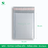  MTS1 - 18x16cm - Túi poly chống sốc - Trắng xám 