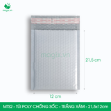  MTS2 - 21.5x12 cm - Túi poly chống sốc - Trắng xám 