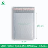  MTS2A - 21,5x15 cm - Túi poly chống sốc - Trắng xám 