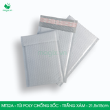  MTS2A - 21,5x15 cm - Túi poly chống sốc - Trắng xám 