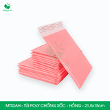  MTS2AH - 21.5x15cm - Túi poly chống sốc - Hồng 