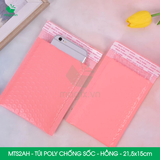  MTS2AH - 21.5x15cm - Túi poly chống sốc - Hồng 