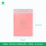  MTS2H - 21.5x12cm - Túi poly chống sốc - Hồng 