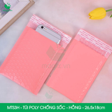  MTS3H - 26.5x18cm - Túi poly chống sốc - Hồng 