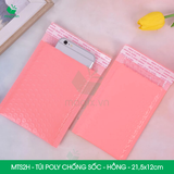  MTS2H - 21.5x12cm - Túi poly chống sốc - Hồng 