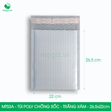  MTS3A - 26.5x22cm - Túi poly chống sốc - Trắng xám 