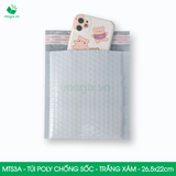  MTS3A - 26.5x22cm - Túi poly chống sốc - Trắng xám 