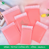  MTS4H - 34x23cm - Túi poly chống sốc - Hồng 