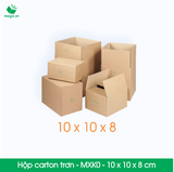  MXK0 - 10x10x8 cm - Hộp carton trơn - Mua 500 hộp trở lên với giá 900đ/hộp 