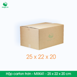  MXK41 - 25x22x20 cm [20 hộp/pack] - Hộp carton trơn 