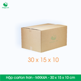  MXK4A - 30x15x10 cm [20 hộp/pack] - Hộp carton trơn 