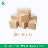  MXK4B - 25x20x12 cm - [20 hộp/pack] - Hộp carton trơn 