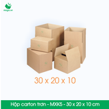  MXK5 - 30x20x10 cm [20 hộp/pack] - Hộp carton trơn 