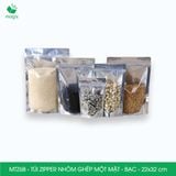  MTZ6B - 22x32cm - Túi Zipper nhôm ghép - Bạc 