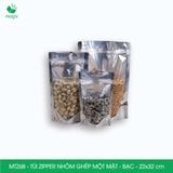  MTZ6B - 22x32cm - Túi Zipper nhôm ghép - Bạc 