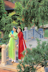 Áo dài tay chẽn Ỷ Xuân Phong - Xanh cốm