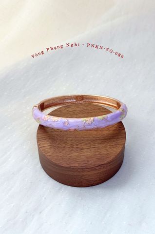 Vòng tay VO-080 Phụng Nghi tím vân lá xanh - 10mm