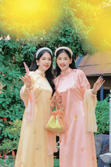 Áo dài tay chẽn Ỷ Xuân Phong - Hồng ửng