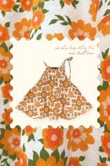 Áo yếm linen Hồng trà - Quýt cam